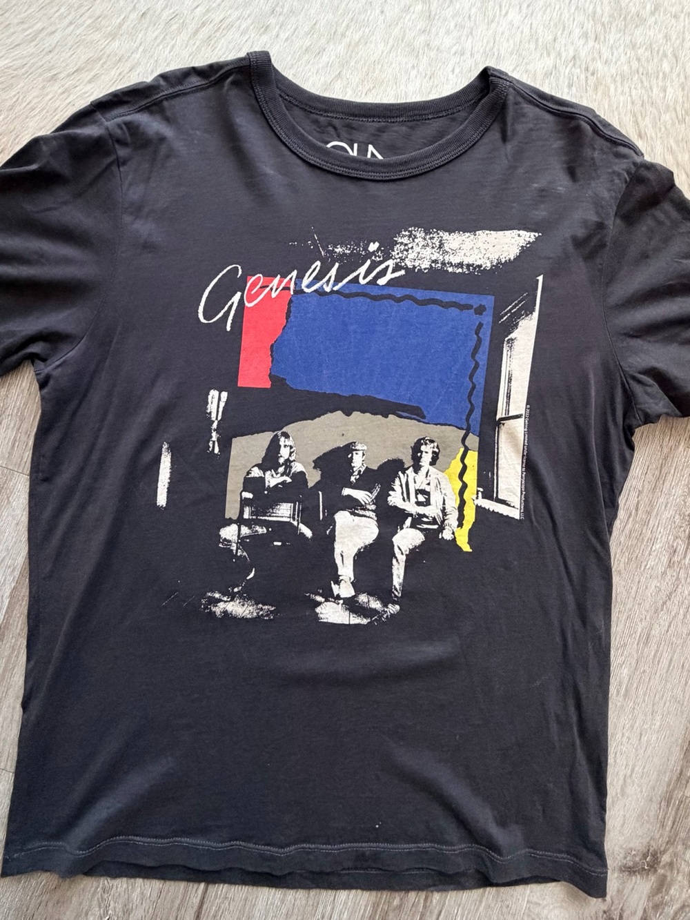 EUC Chaser Black Genesis Graphic Tee with Blue, Red & Yellow Accents